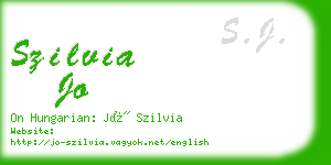 szilvia jo business card